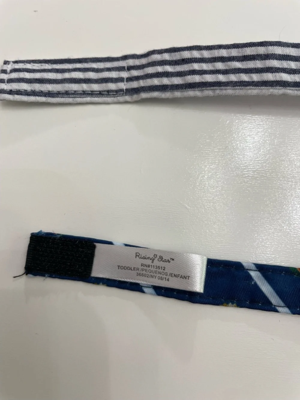 Kids Bow Ties, Seersucker and Coat of Arms, Navy and White